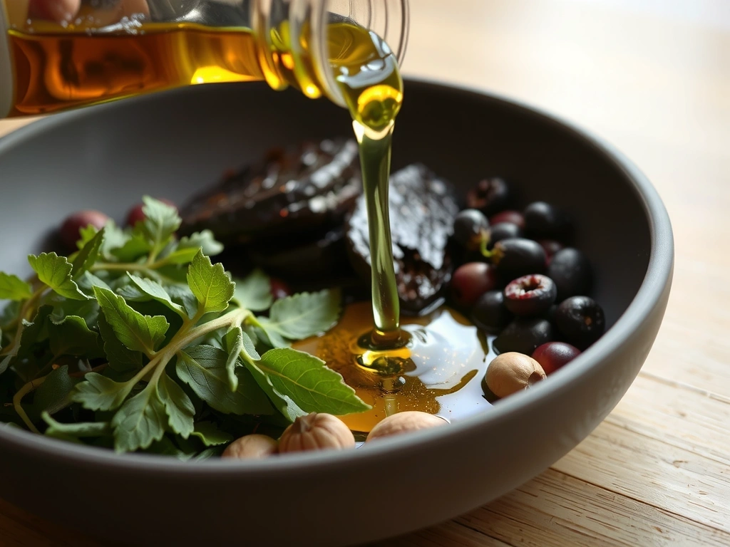 Olivenöl und Kräuter